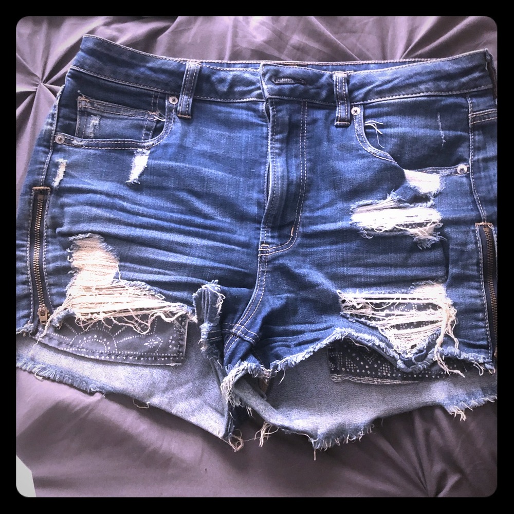 Distressed Jean Shorts